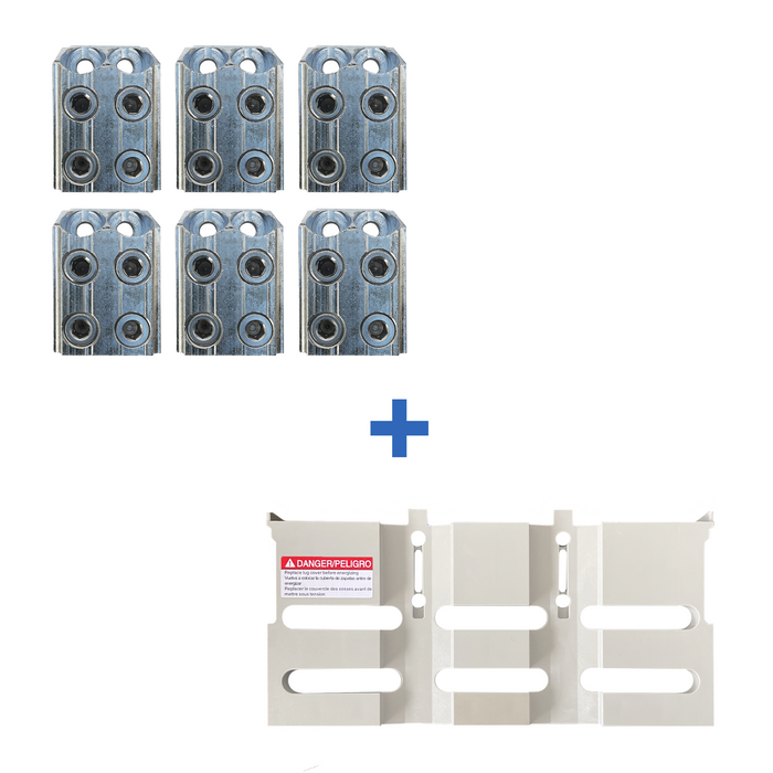 KIT VEIKONG 6 TERMINALES DE ALUMINIO CON CUBIERTA PARA CNS800A-1600 A
