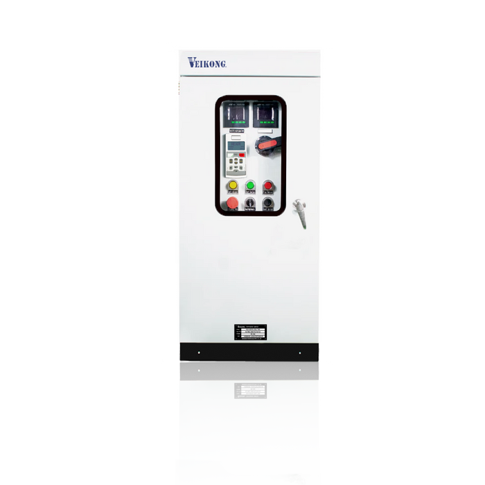 Arrancador Suave en Gabinete VKS-8000-030-T4B Trifásico, 380 - 480 VAC, 40 hp. Incluye: Interruptor principal con bypass incluido, IP54, panel de control, botones e indicador digital, paro de emergencia, desconectador en puerta, apartarrayos.