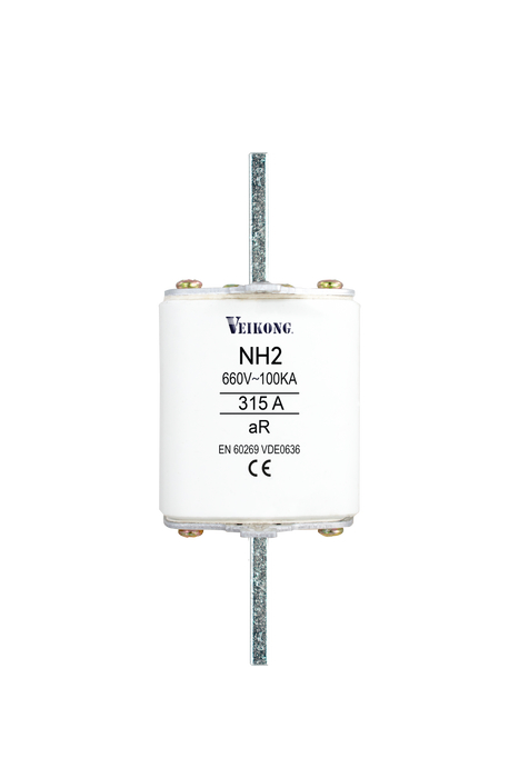 Juego de 3 Fusibles de cuchilla, Tamaño NH2 , Acción Rapida (AR), 690VAC, 315 Amp, 100kA, para variador modelo:VFD500-030GT2, VFD500-055G/075PT4