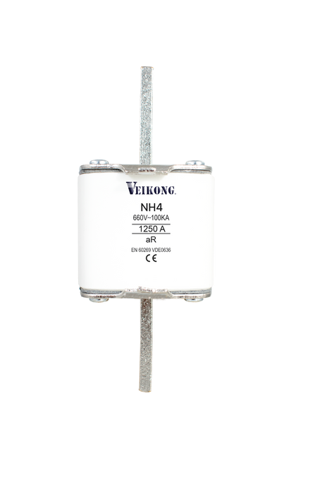 Juego de 3 Fusibles de cuchilla, Tamaño NH4 , Acción Rapida (AR), 690VAC, 1250 Amp, 100kA, para variador modelo: VFD500-220G/250PT4