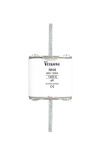 Juego de 3 Fusibles de cuchilla, Tamaño NH4 , Acción Rapida (AR), 690VAC, 1400 Amp, 100kA, para variador modelo: VFD500-250G/280PT4