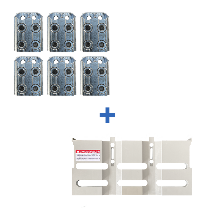 KIT VEIKONG  6 TERMINALES DE ALUMINIO CON CUBIERTA PARA PARA CNS800A-1600 A