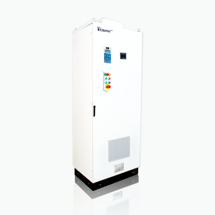Arrancador Suave en Gabinete VKS-8000-160-T4PRO Trifásico, 380 - 480 VAC, 200 hp.  Incluye: Interruptor termomagnético, panel de control, botones e indicador digital, paro de emergencia, y supresor de sobrevoltaje