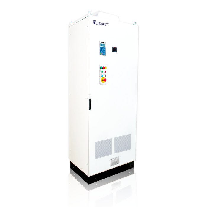 Arrancador Suave en Gabinete VKS-8000-220-T4PRO Trifásico, 380 - 480 VAC, 300 hp.  Incluye: Interruptor termomagnético, panel de control, botones e indicador digital, paro de emergencia, y supresor de sobrevoltaje